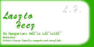 laszlo hecz business card